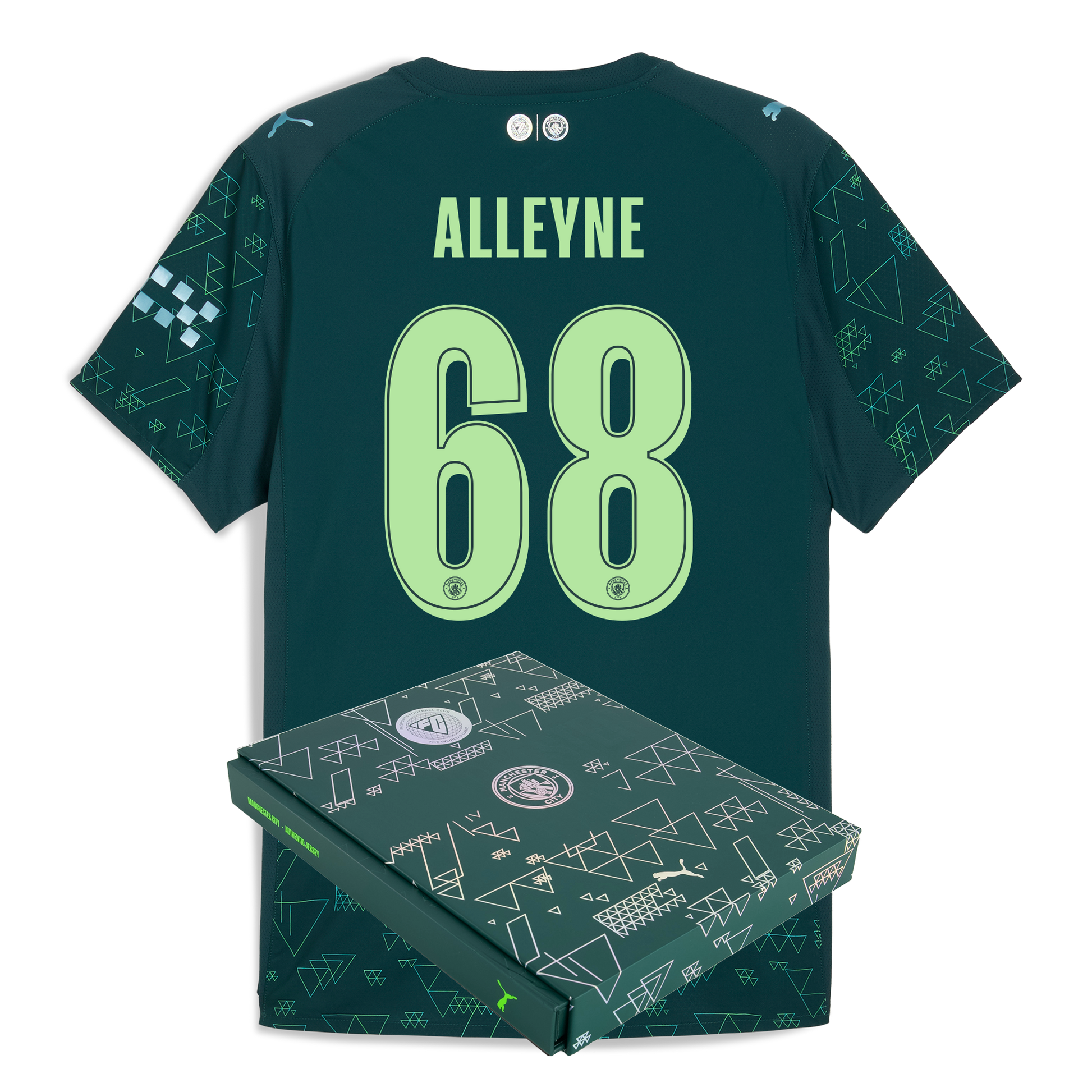 Manchester City Authentic EA SPORTS FC Jersey 2025/26 With ALLEYNE 68 Printing