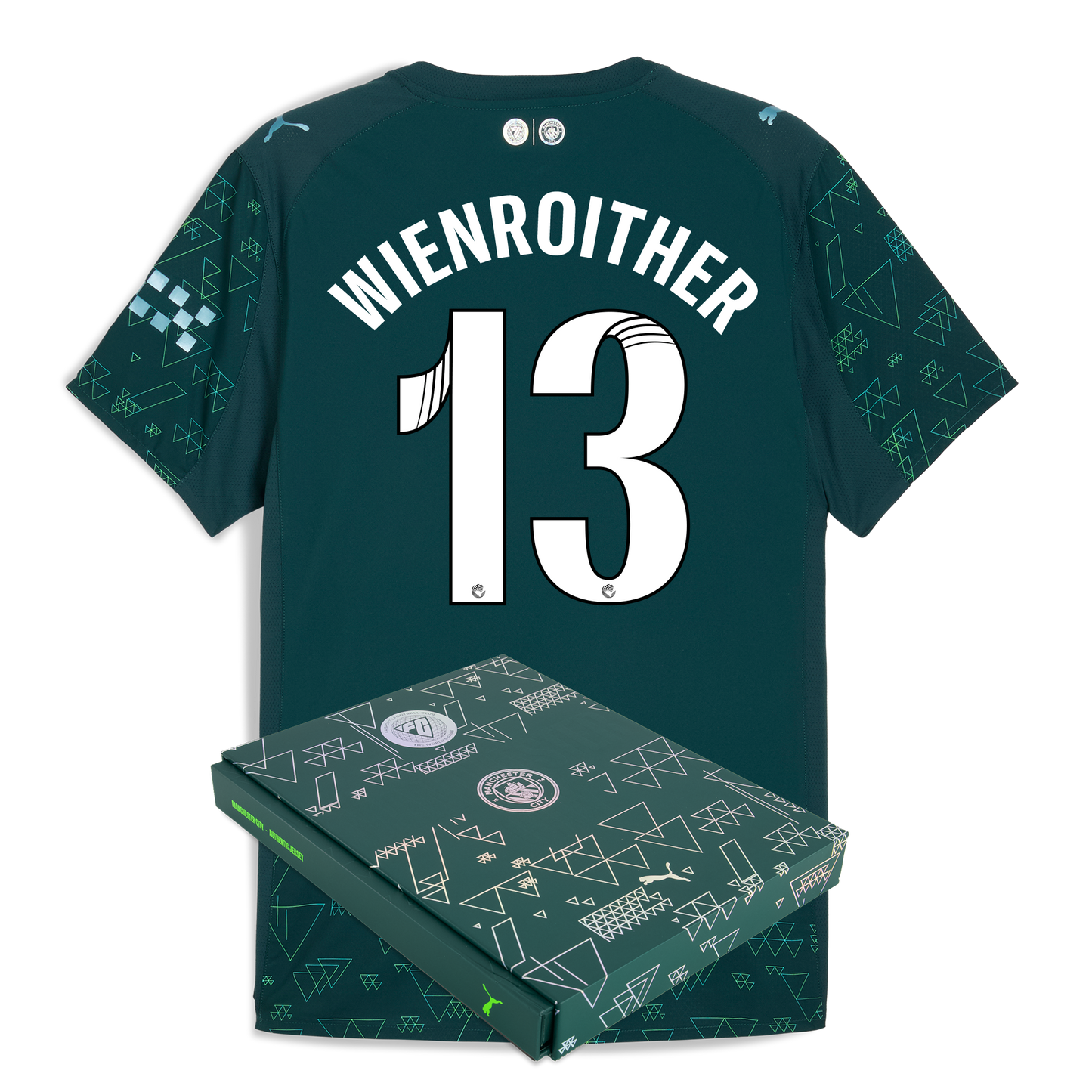 Manchester City EA SPORTS FC Authentic Jersey 2025/26 With WIENROITHER 13 Printing in Gift Box