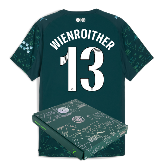 Manchester City EA SPORTS FC Authentic Jersey 2025/26 With WIENROITHER 13 Printing in Gift Box