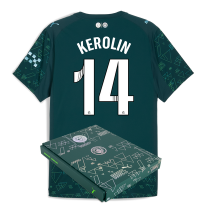 Manchester City EA SPORTS FC Authentic Jersey 2025/26 With KEROLIN 14 Printing in Gift Box