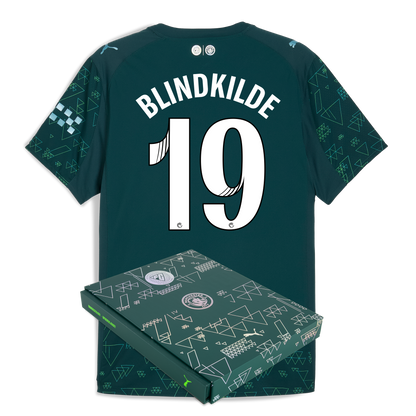 Manchester City EA SPORTS FC Authentic Jersey 2025/26 With BLINDKILDE 19 Printing in Gift Box