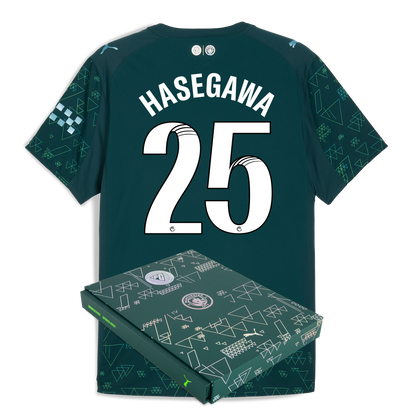 Manchester City EA SPORTS FC Authentic Jersey 2025/26 With HASEGAWA 25 Printing in Gift Box