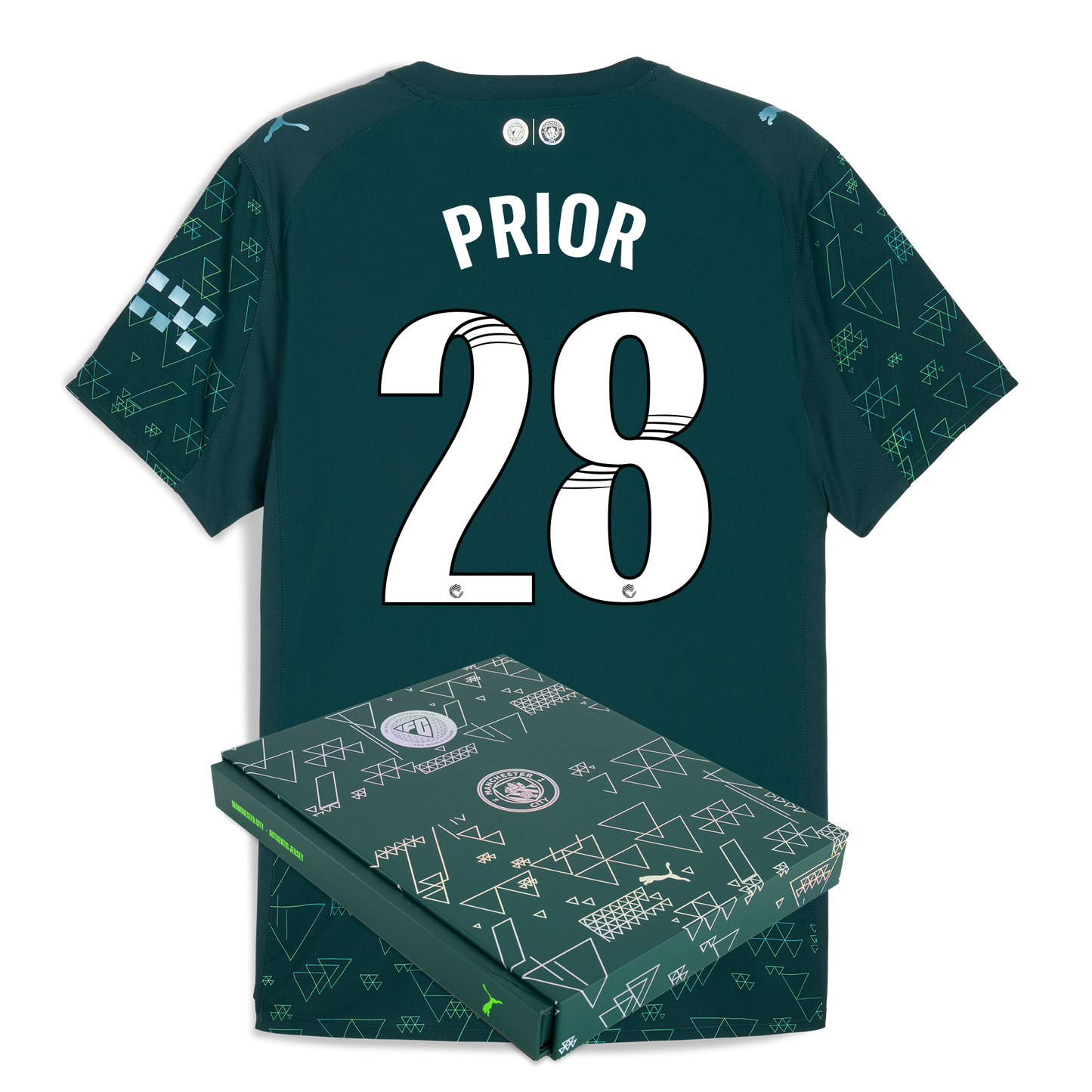 Manchester City EA SPORTS FC Authentic Jersey 2025/26 With PRIOR 28 Printing in Gift Box