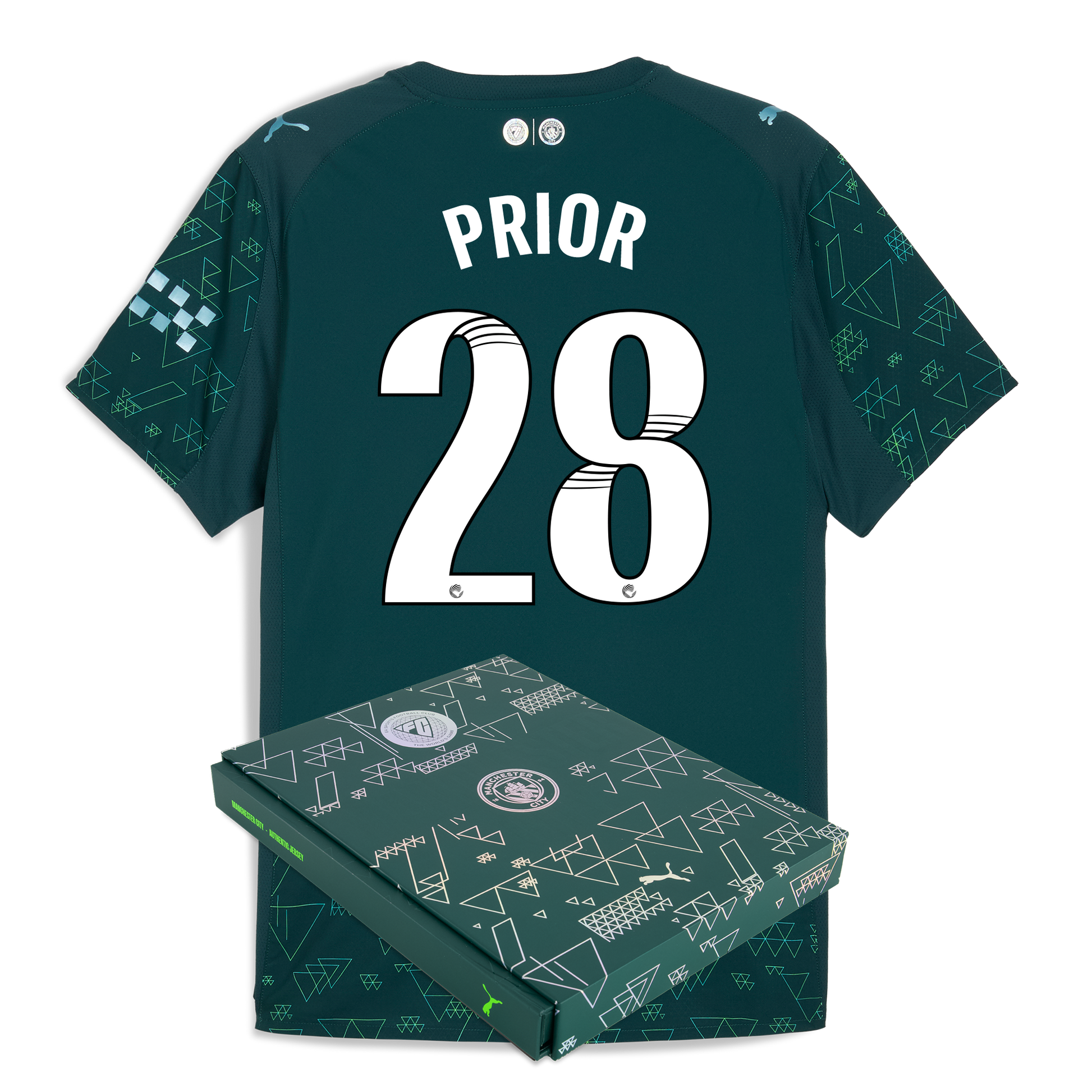 Manchester City EA SPORTS FC Authentic Jersey 2025/26 With PRIOR 28 Printing in Gift Box
