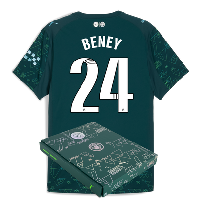 Manchester City EA SPORTS FC Authentic Jersey 2025/26 With BENEY 24 Printing in Gift Box