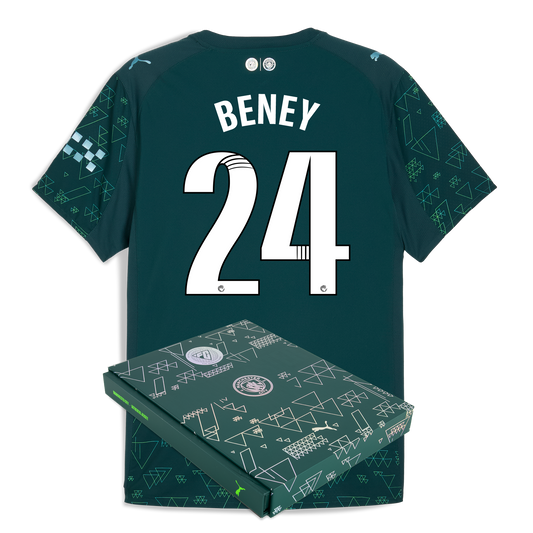 Manchester City EA SPORTS FC Authentic Jersey 2025/26 With BENEY 24 Printing in Gift Box