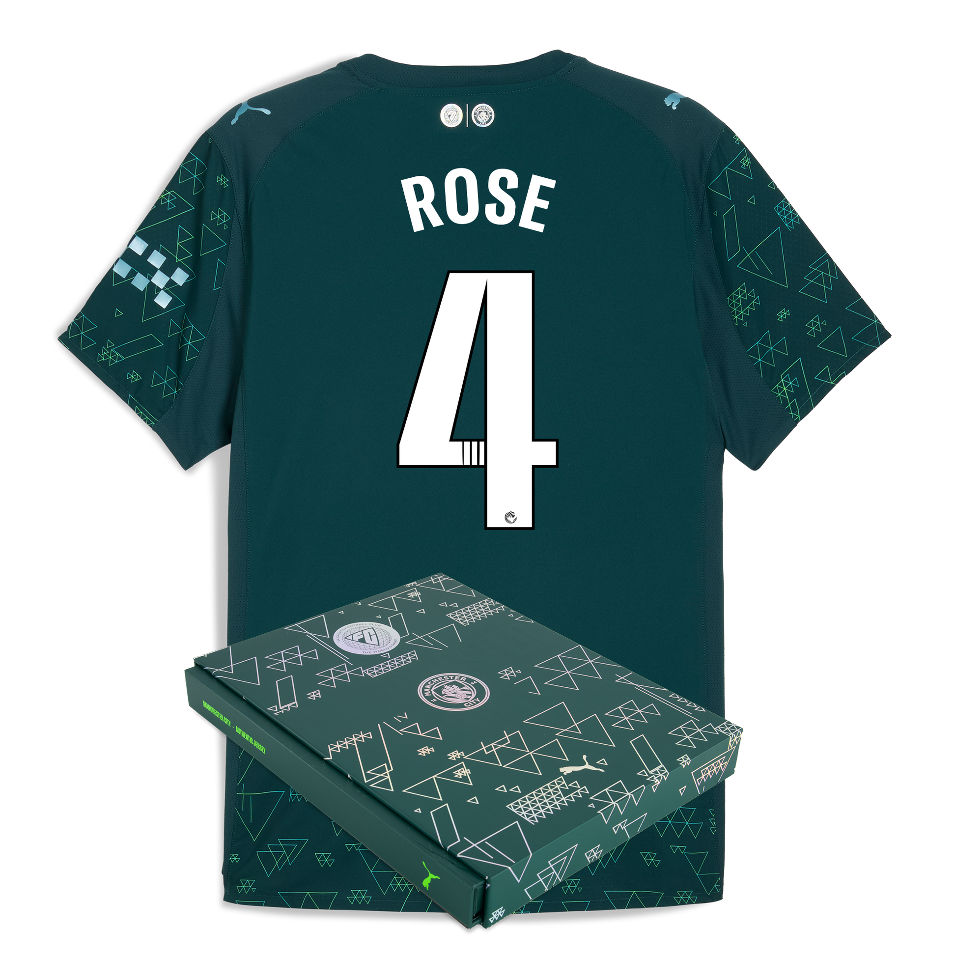 Manchester City EA SPORTS FC Authentic Jersey 2025/26 With ROSE 4 Printing in Gift Box