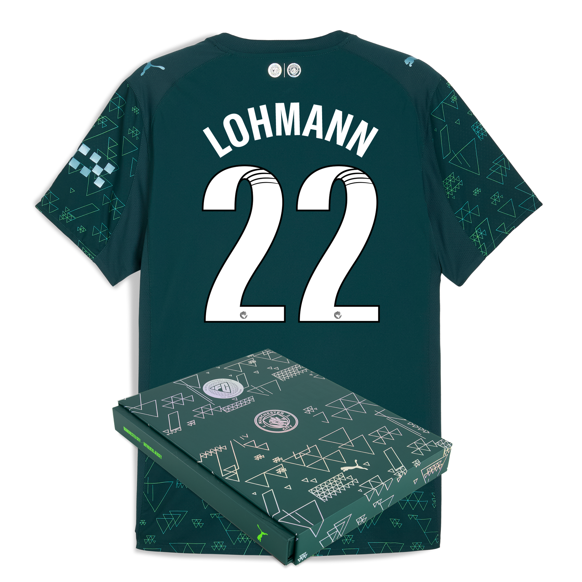 Manchester City EA SPORTS FC Authentic Jersey 2025/26 With LOHMANN 22 Printing in Gift Box
