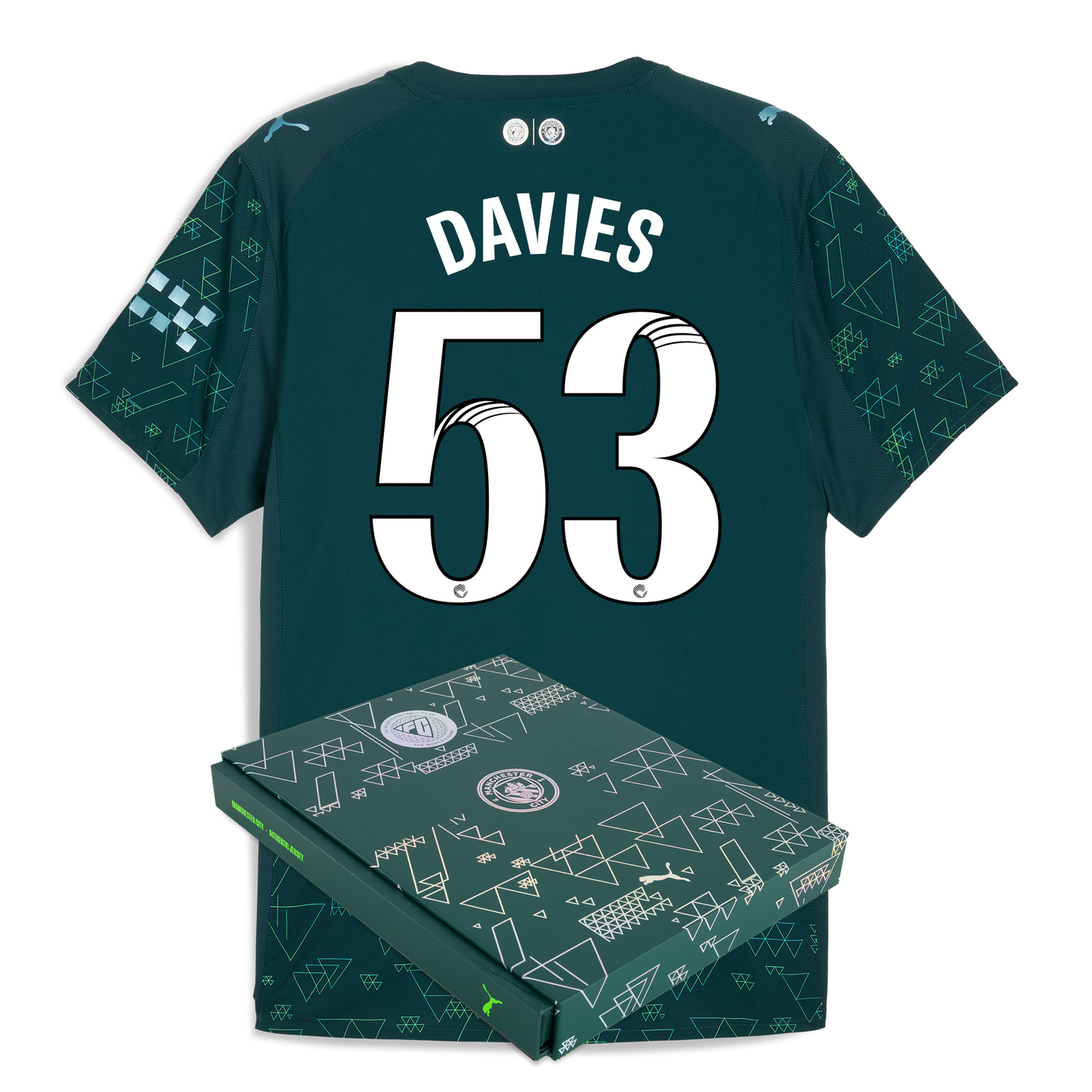 Manchester City EA SPORTS FC Authentic Jersey 2025/26 With DAVIES 53 Printing in Gift Box