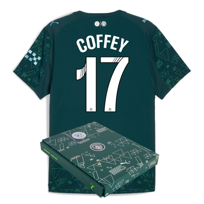 Manchester City EA SPORTS FC Authentic Jersey 2025/26 With COFFEY 17 Printing in Gift Box