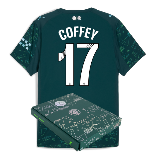 Manchester City EA SPORTS FC Authentic Jersey 2025/26 With COFFEY 17 Printing in Gift Box