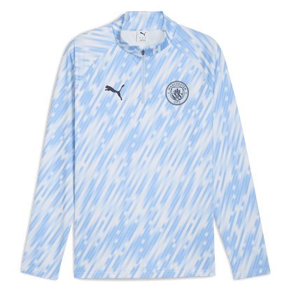 Manchester City Pre-Match 1/4 Zip Top - blue