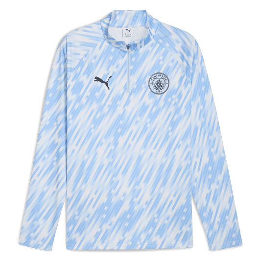 Manchester City Pre-Match 1/4 Zip Top - blue
