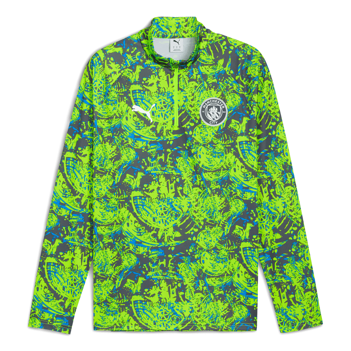 Manchester City Pre-Match 1/4 Zip Top - green