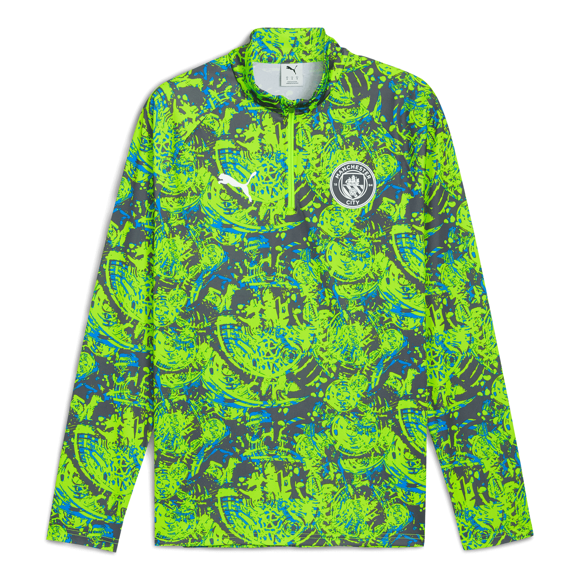 Manchester City Pre-Match 1/4 Zip Top - green