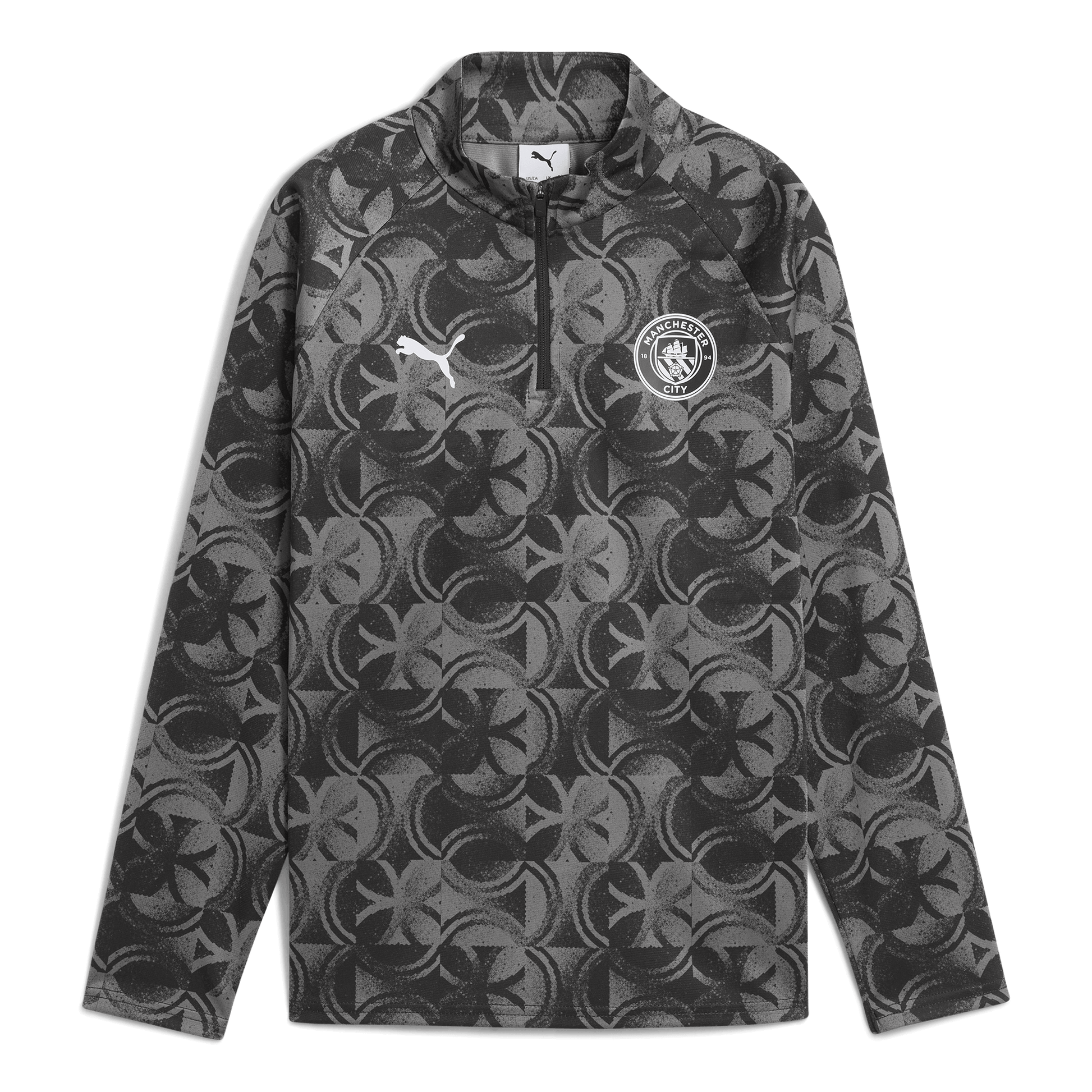 Kids' Manchester City Pre-Match 1/4 Zip Top - black
