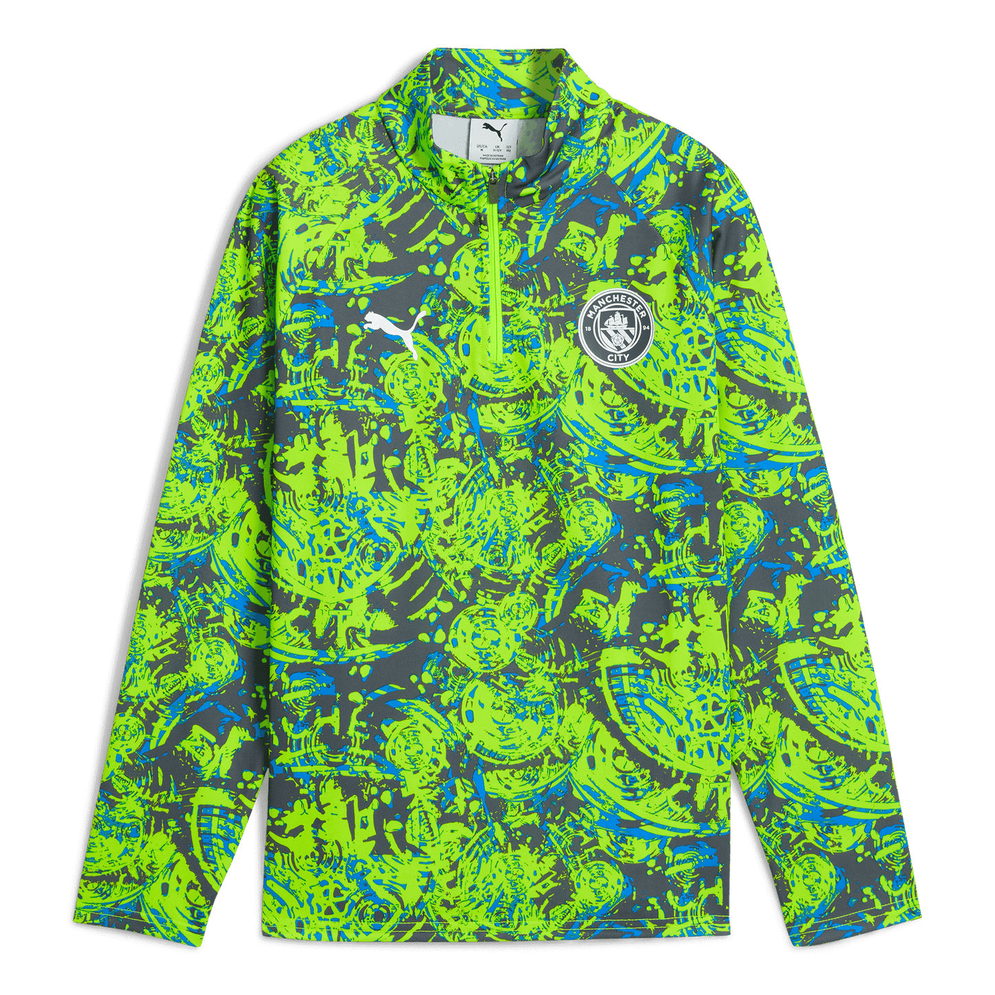 Kids' Manchester City Pre-Match 1/4 Zip Top - green