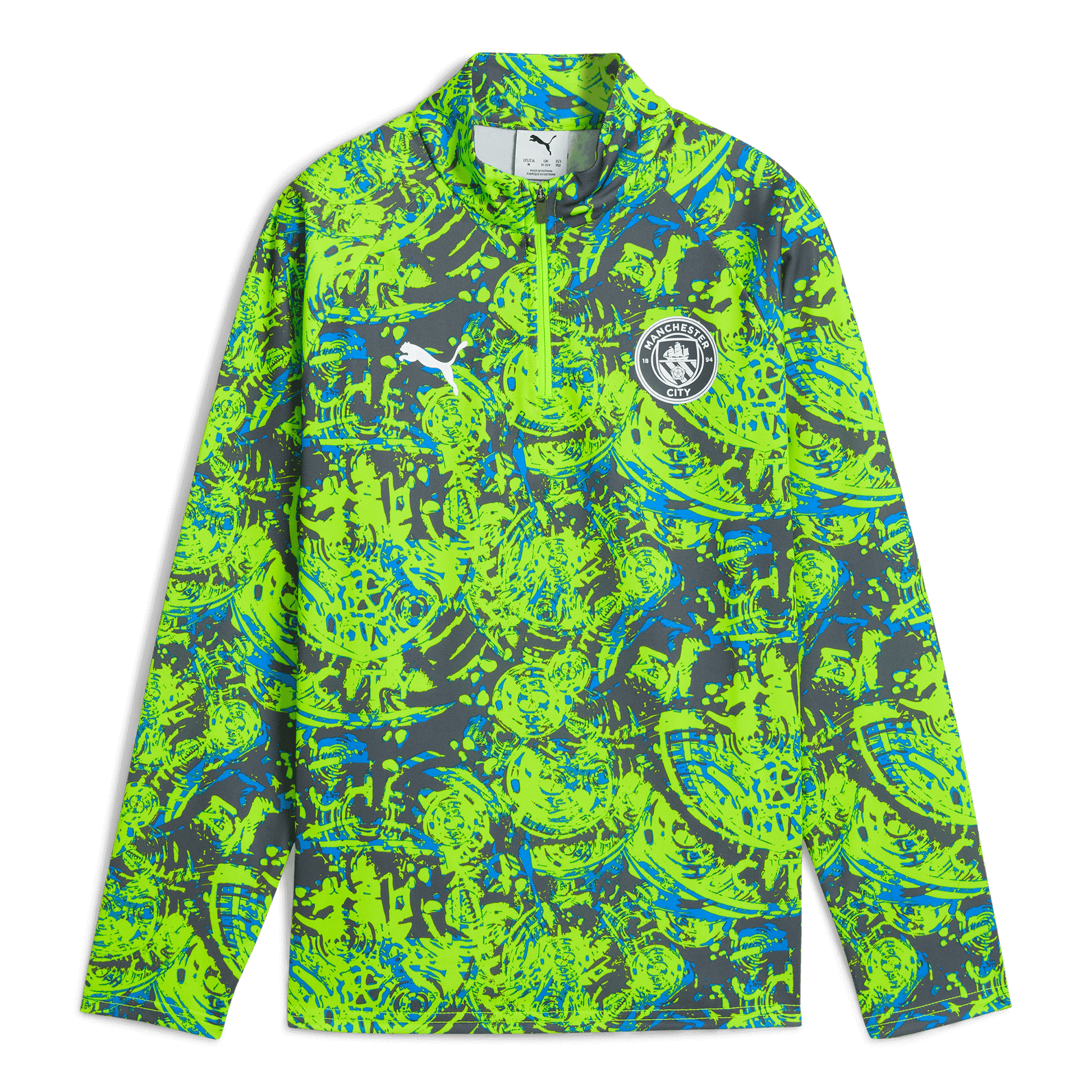 Kids' Manchester City Pre-Match 1/4 Zip Top - green