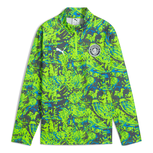 Kids' Manchester City Pre-Match 1/4 Zip Top - green