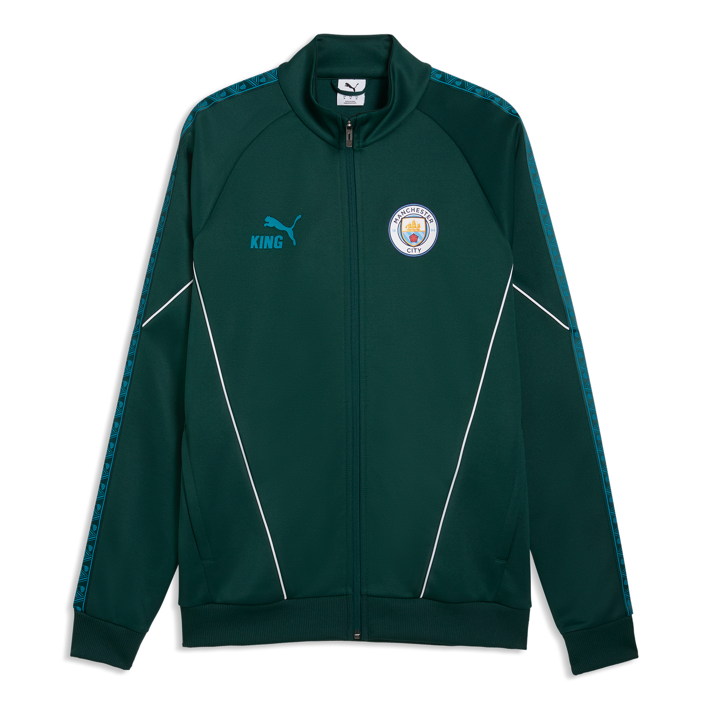 Manchester City Pre-Match KING Anthem Jacket - Green Terrain-Tropical Blue
