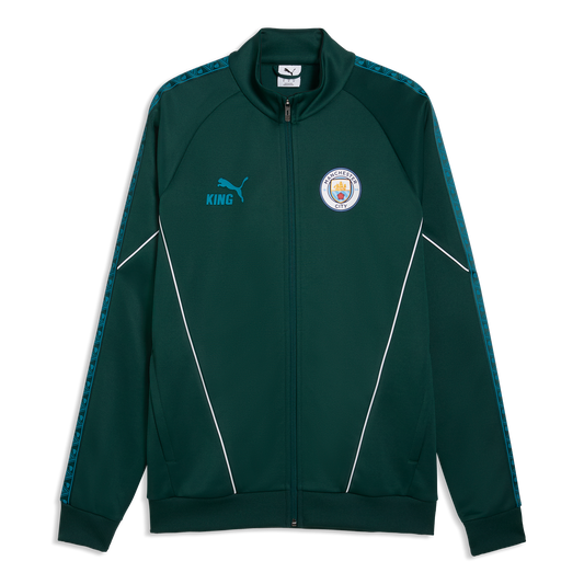 Manchester City Pre-Match KING Anthem Jacket - Green Terrain-Tropical Blue