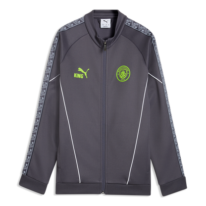 Kids' Manchester City Pre-Match KING Anthem Jacket - Galactic Gray-Pro Green
