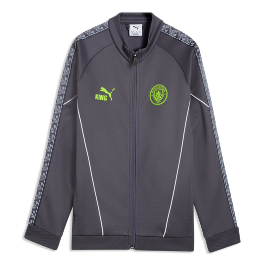 Kids' Manchester City Pre-Match KING Anthem Jacket - Galactic Gray-Pro Green