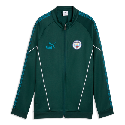 Kids' Manchester City Pre-Match KING Anthem Jacket - Green Terrain-Tropical Blue
