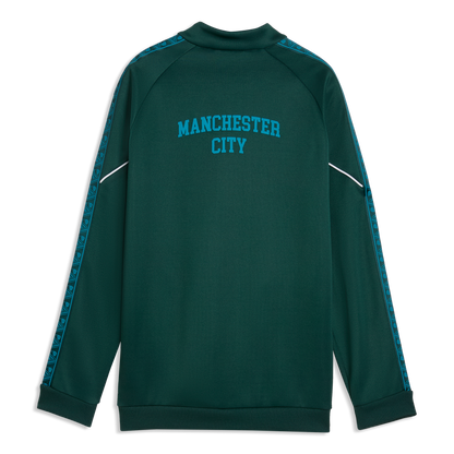 Kids' Manchester City Pre-Match KING Anthem Jacket - Green Terrain-Tropical Blue