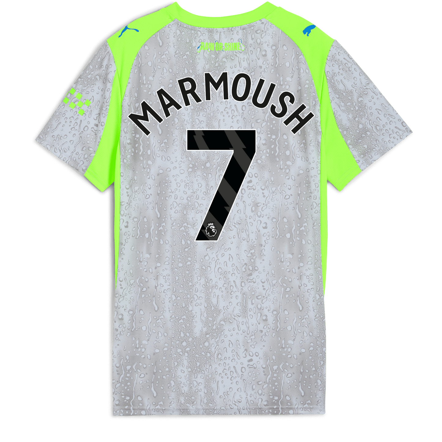 Women's Manchester City Third Jersey 2025/26 With MARMOUSH 7 Printing - blue