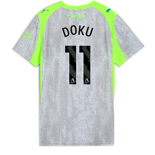 Women's Manchester City Third Jersey 2025/26 With DOKU 11 Printing