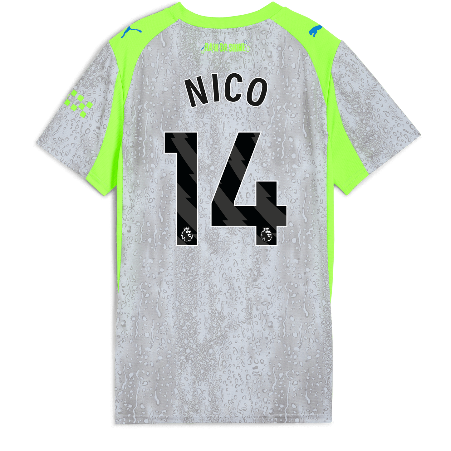 Women's Manchester City Third Jersey 2025/26 With NICO 14 Printing - blue