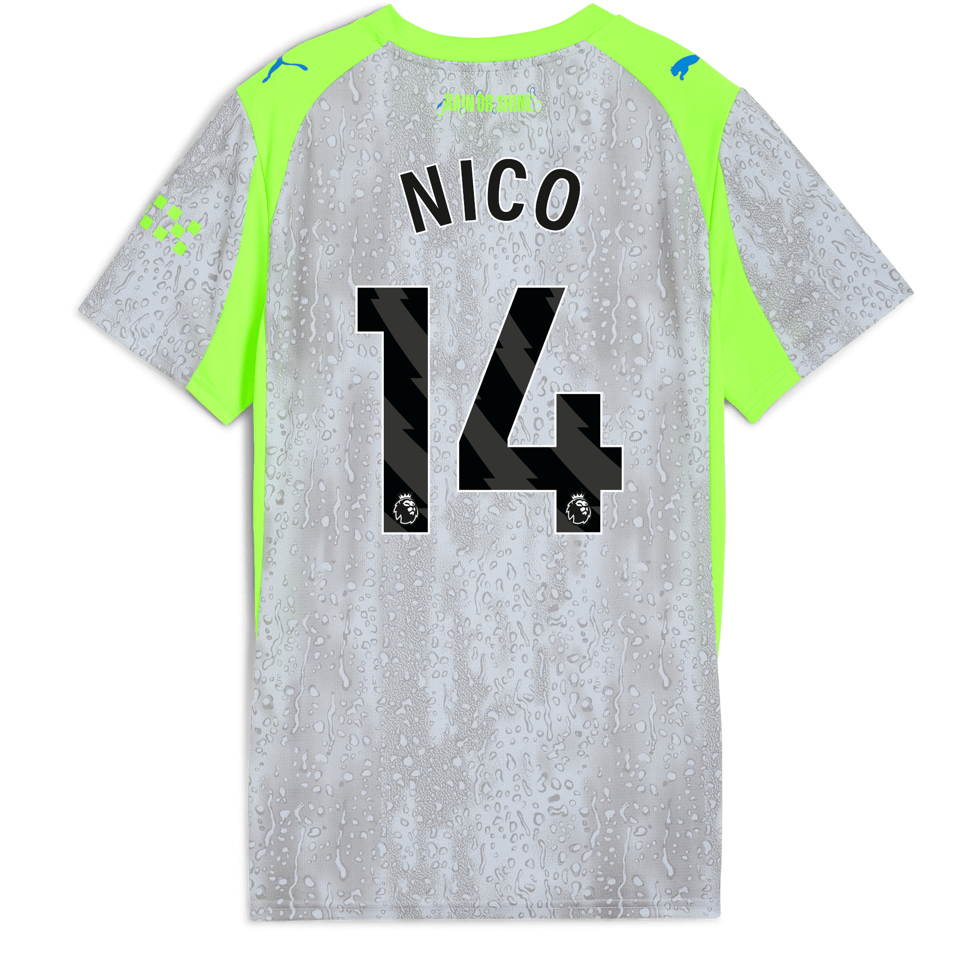 Women's Manchester City Third Jersey 2025/26 With NICO 14 Printing - blue