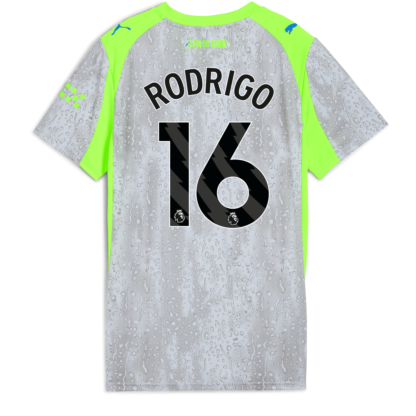 Women's Manchester City Third Jersey 2025/26 With RODRIGO 16 Printing - blue