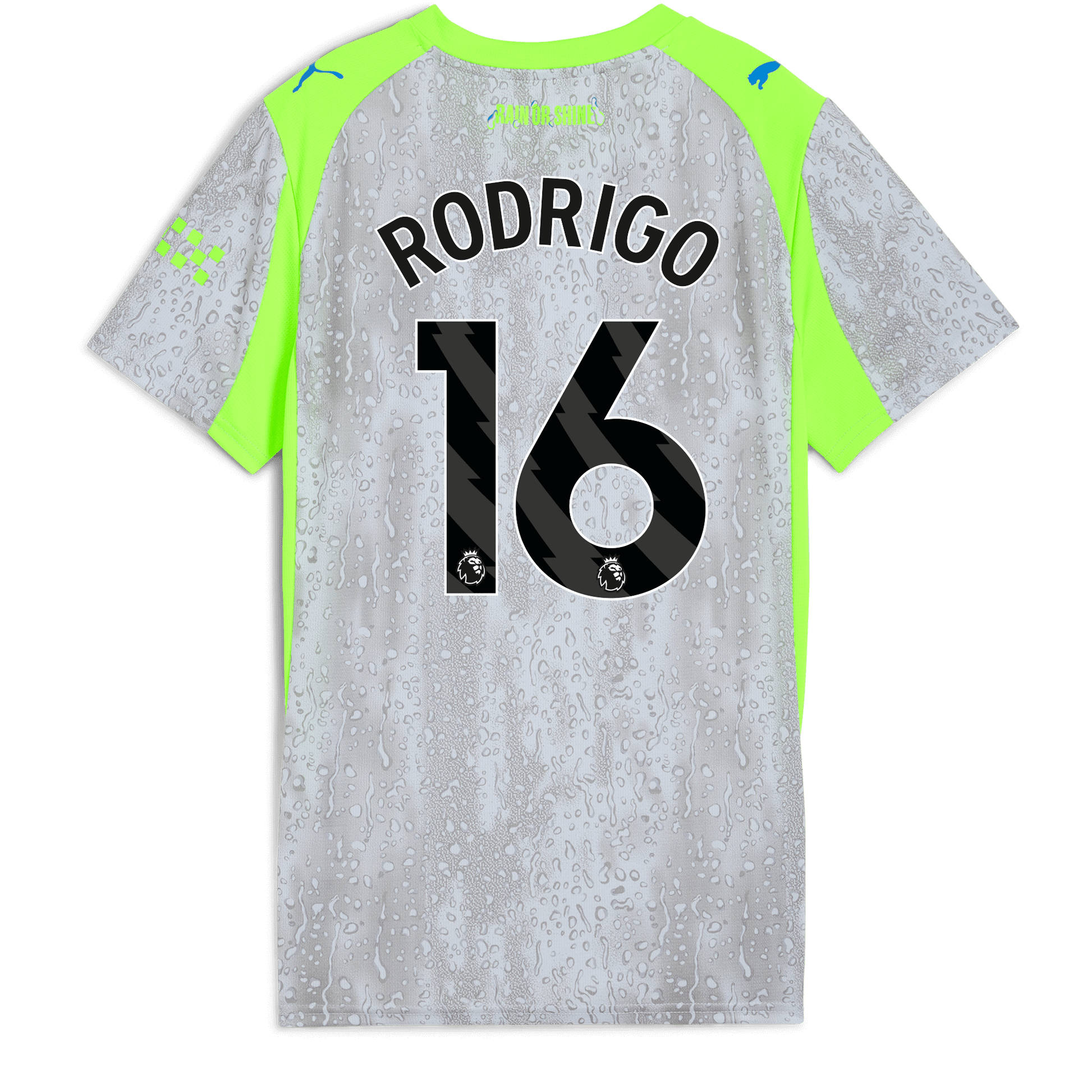 Women's Manchester City Third Jersey 2025/26 With RODRIGO 16 Printing - blue