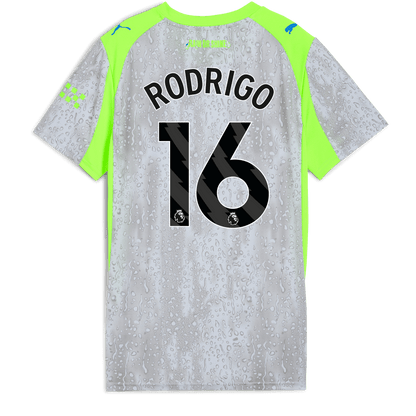 Women's Manchester City Third Jersey 2025/26 With RODRIGO 16 Printing - blue