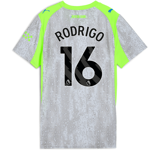 Women's Manchester City Third Jersey 2025/26 With RODRIGO 16 Printing - blue