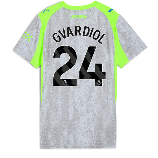 Women's Manchester City Third Jersey 2025/26 With GVARDIOL 24 Printing - blue