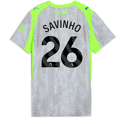 Women's Manchester City Third Jersey 2025/26 With SAVINHO 26 Printing - blue