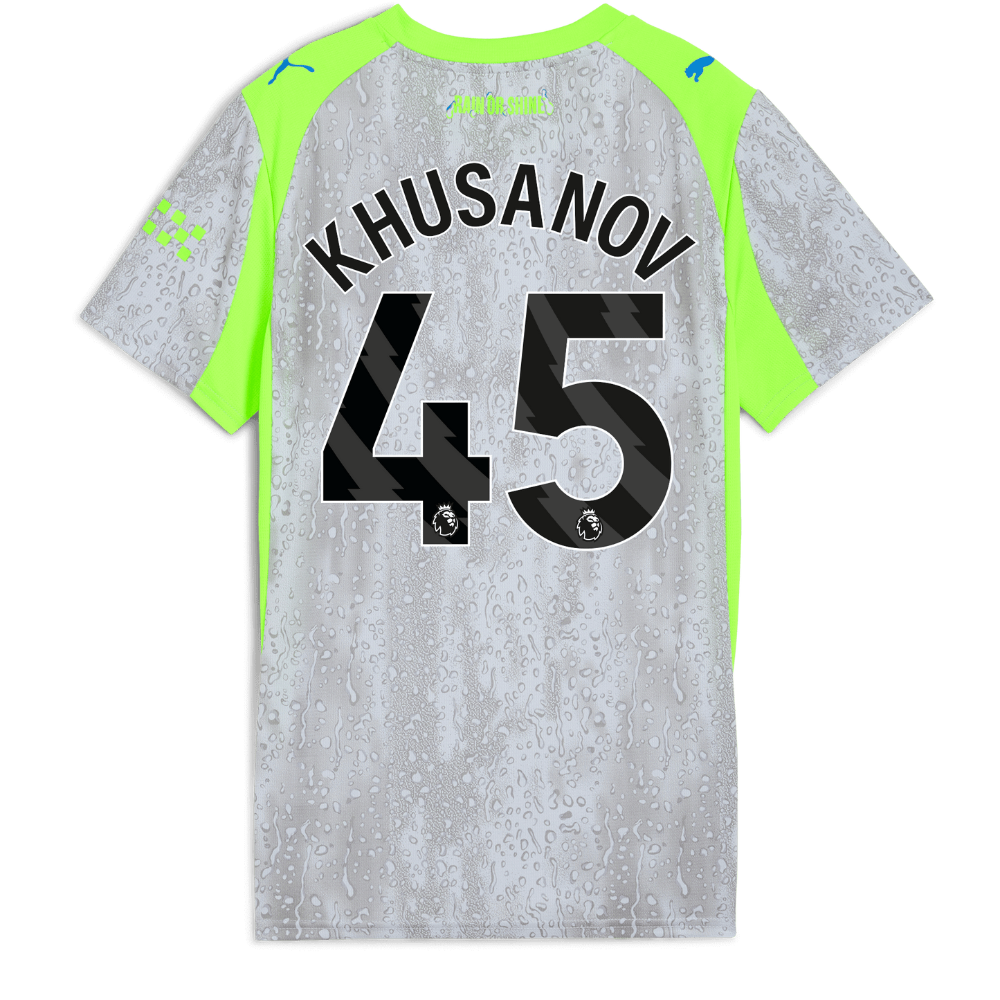 Women's Manchester City Third Jersey 2025/26 With KHUSANOV 45 Printing - blue