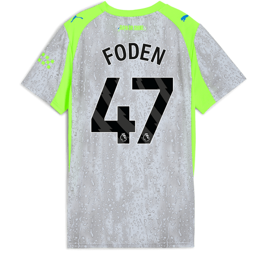 Women's Manchester City Third Jersey 2025/26 With FODEN 47 Printing - blue