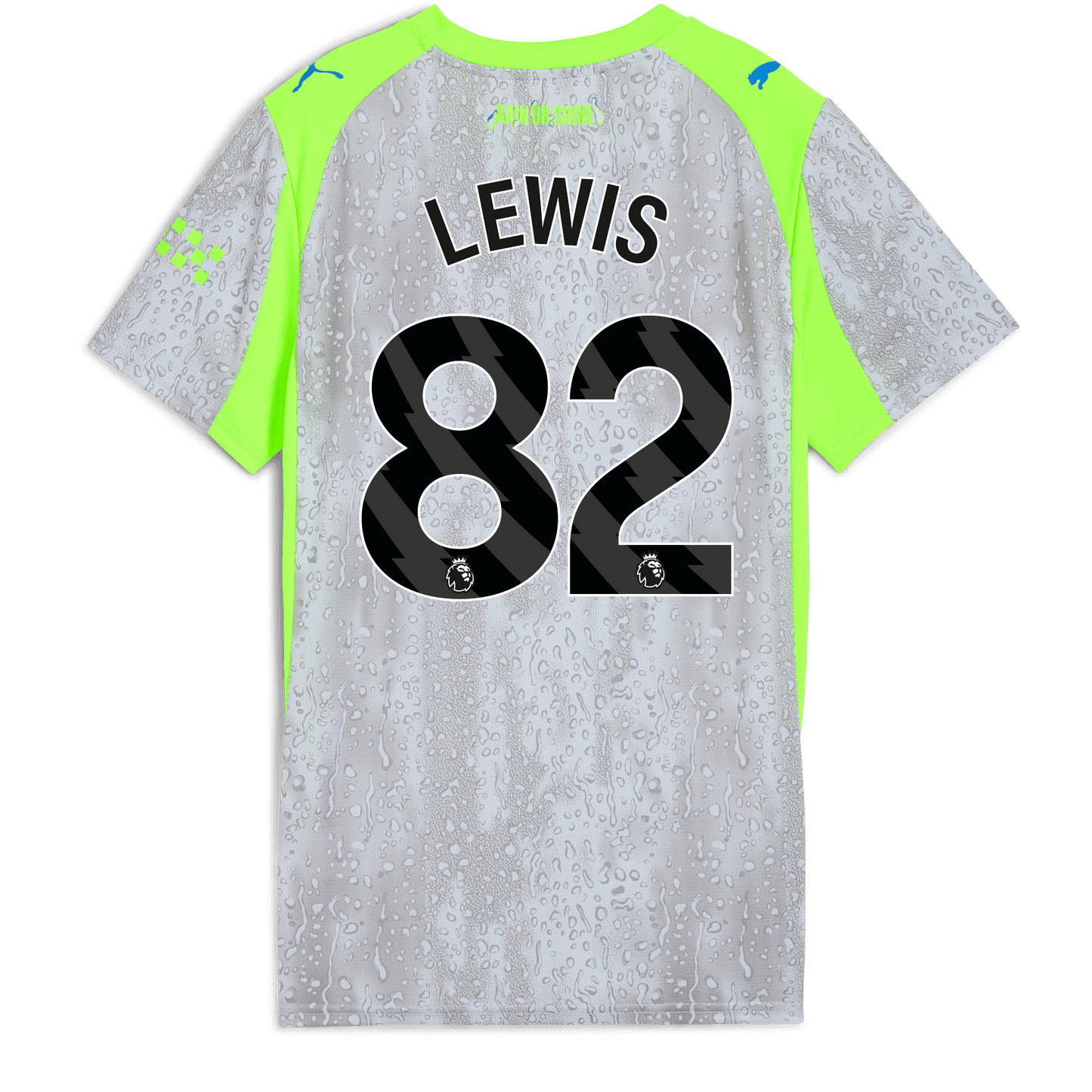 Women's Manchester City Third Jersey 2025/26 With LEWIS 82 Printing - blue