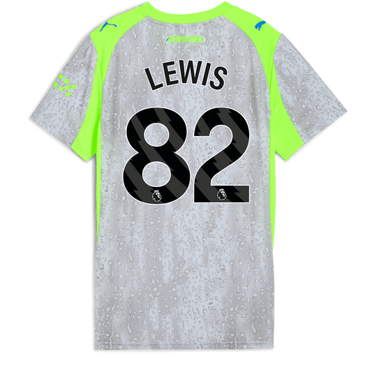 Women's Manchester City Third Jersey 2025/26 With LEWIS 82 Printing - blue