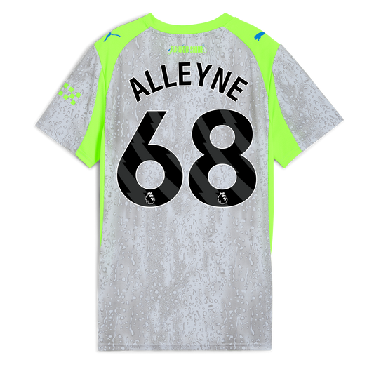 Women's Manchester City Third Jersey 2025/26 With ALLEYNE 68 Printing - blue