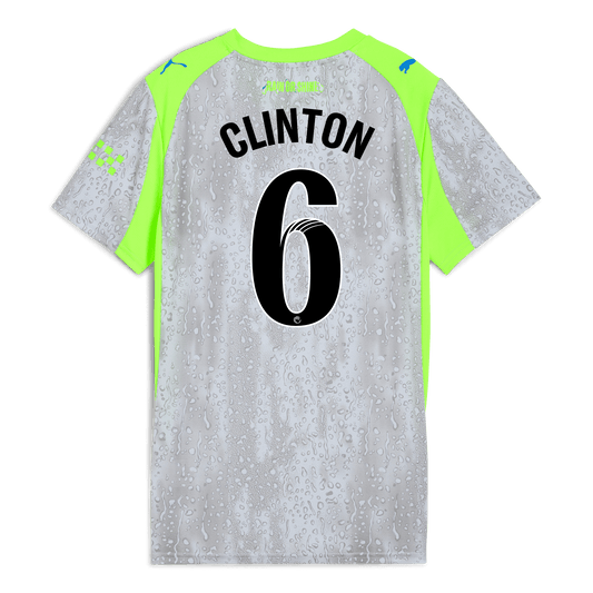 Women's Manchester City Third Jersey 2025/26 With CLINTON 6 Printing