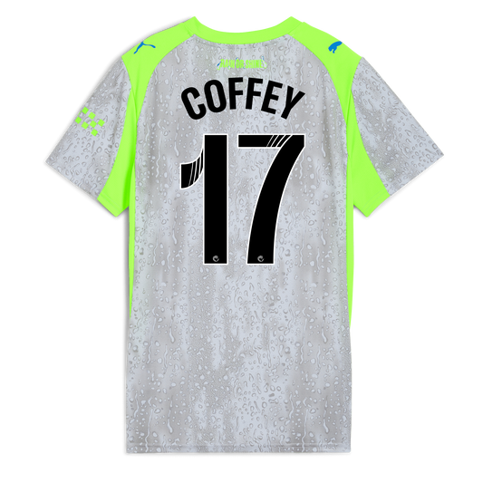 Women's Manchester City Third Jersey 2025/26 With COFFEY 17 Printing