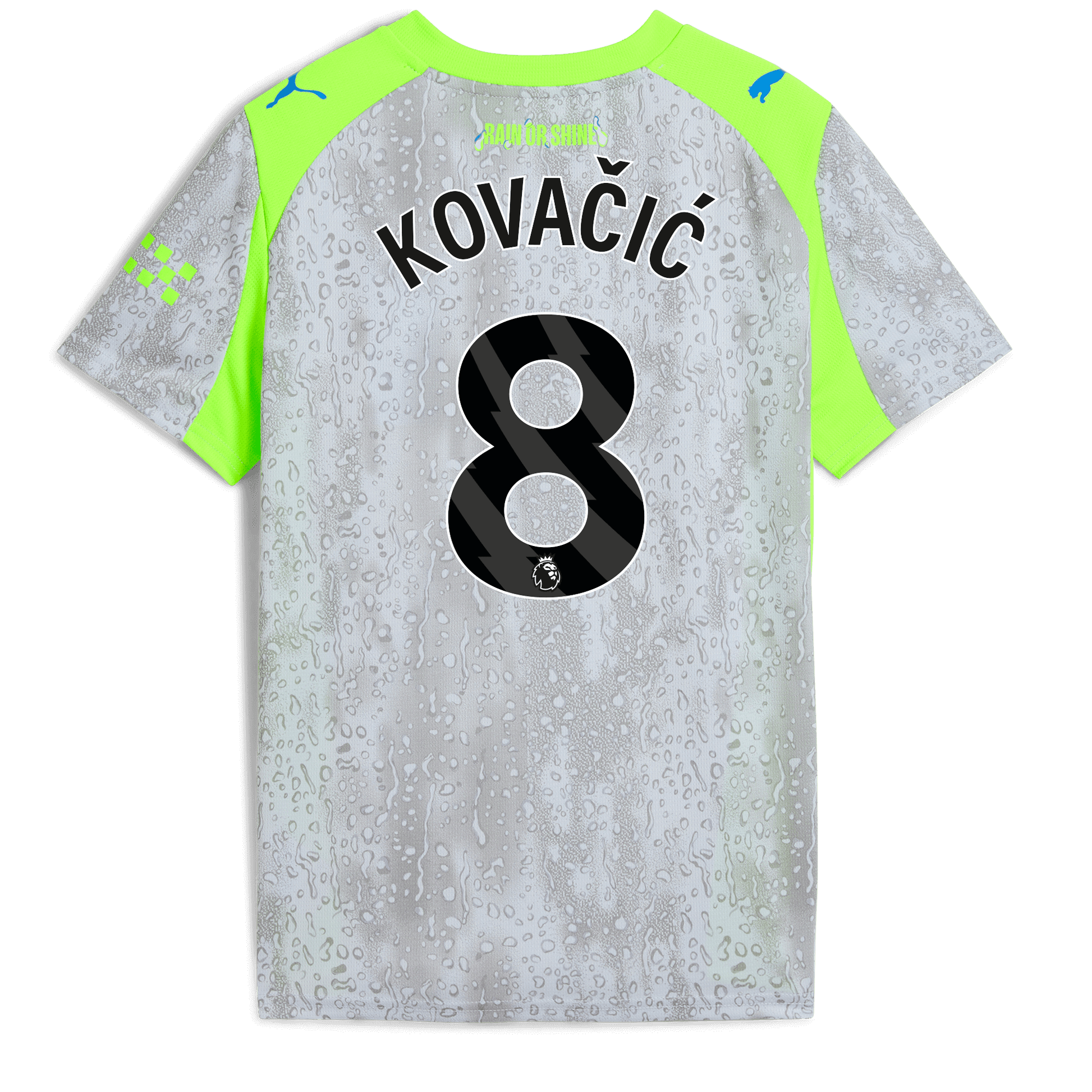 Kids' Manchester City Third Jersey 2025/26 With KOVAČIĆ 8 Printing - blue