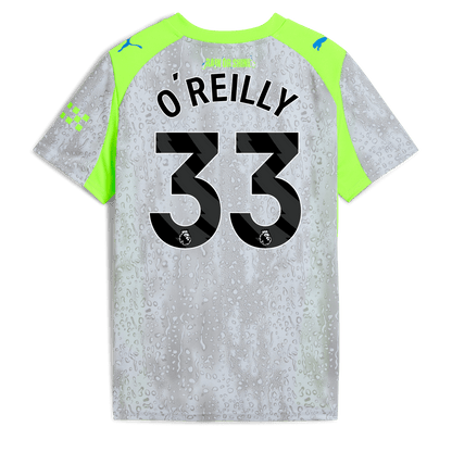 Kids' Manchester City Third Jersey 2025/26 With O'REILLY 33 Printing - blue