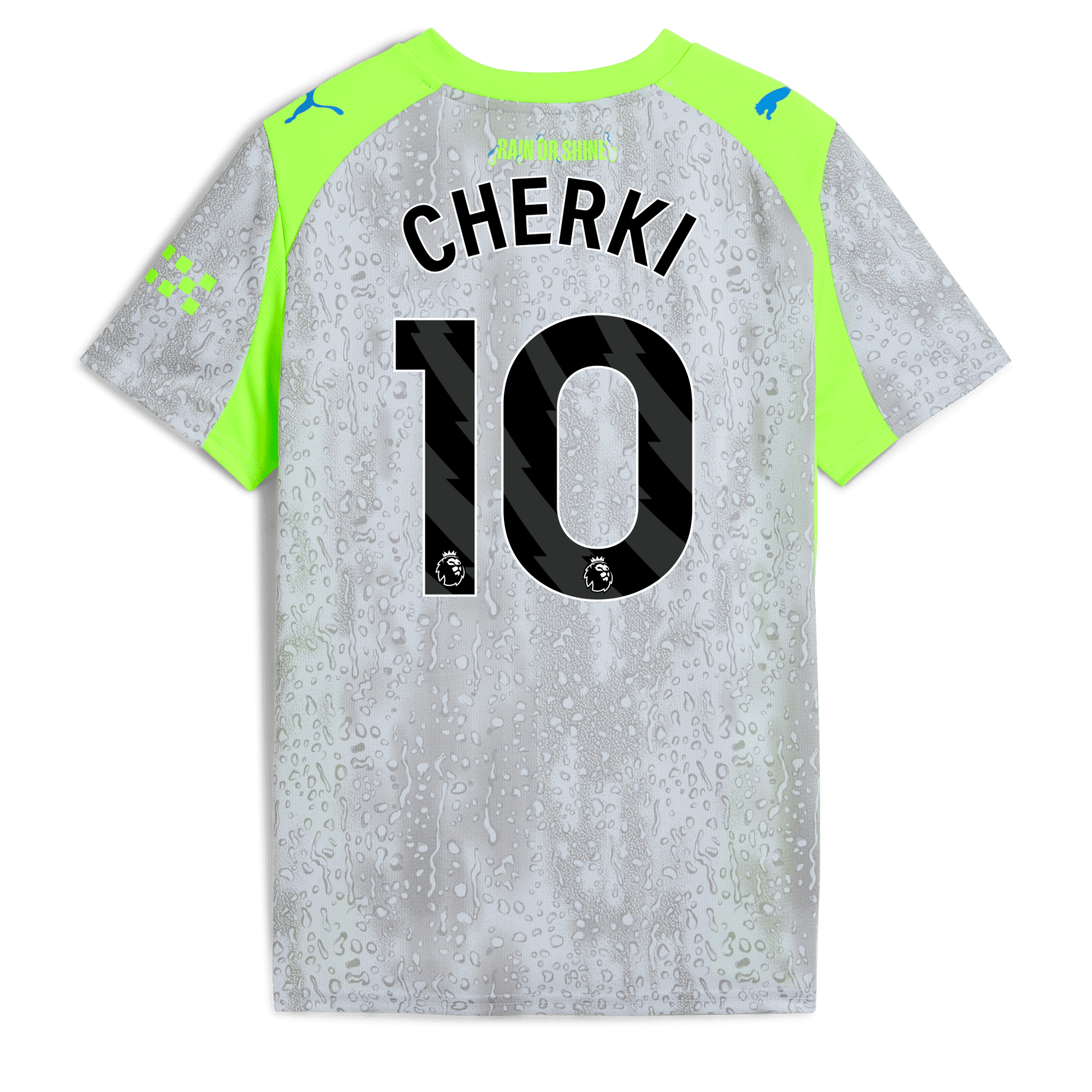 Kids' Manchester City Third Jersey 2025/26 With CHERKI 10 Printing - blue