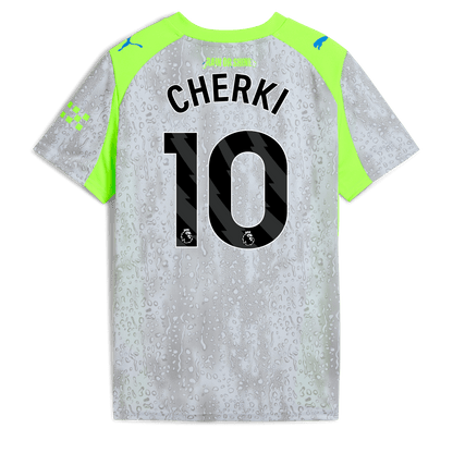Kids' Manchester City Third Jersey 2025/26 With CHERKI 10 Printing - blue